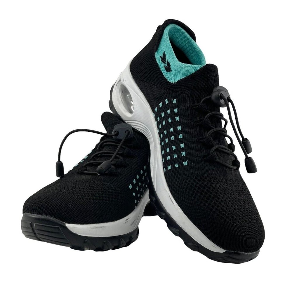 Casual Summer Running Sneakers Woven Mesh Elastic  Size 37.5